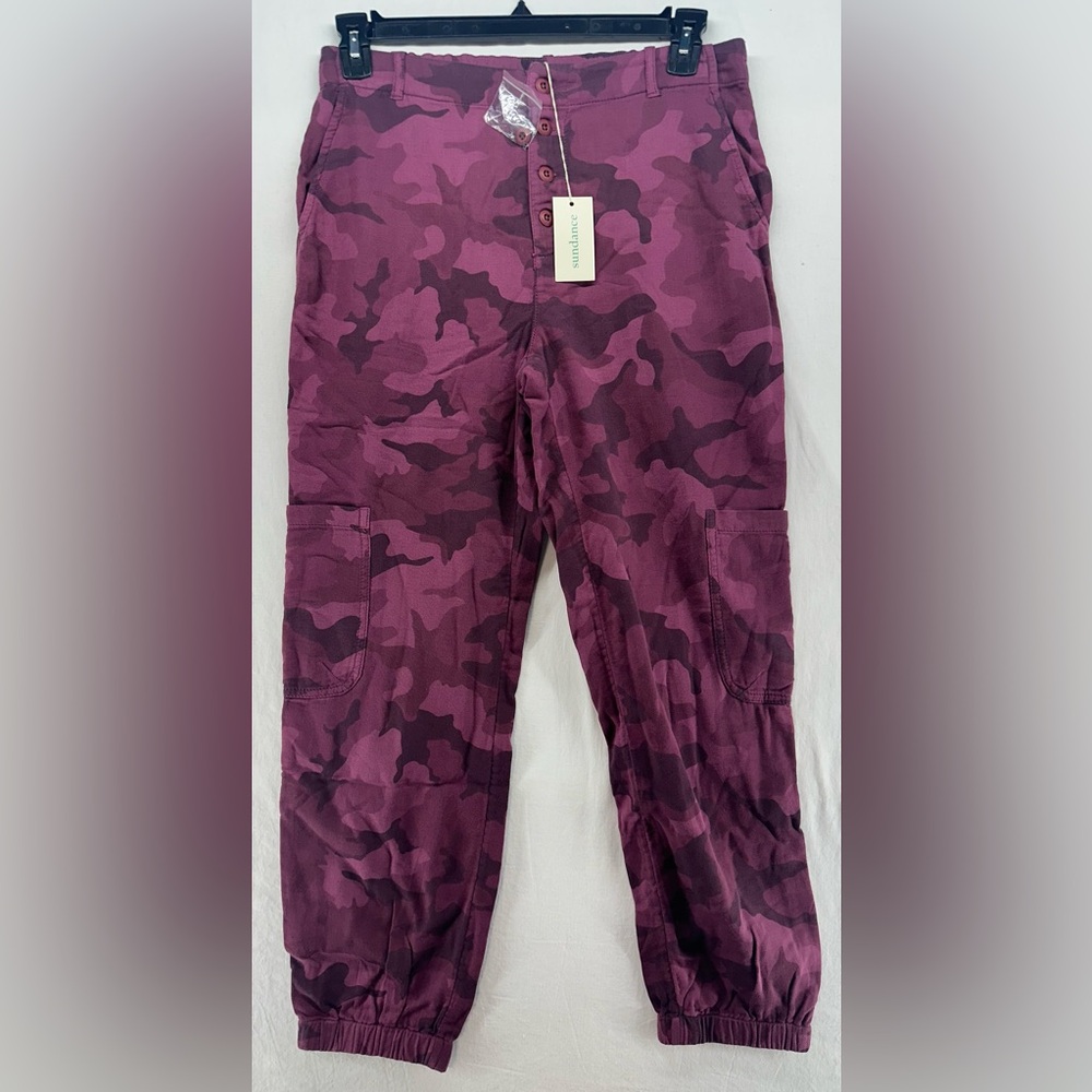 Sundance Pink Camo Joggers Pants Pull On Casual Women’s Size XS NWT